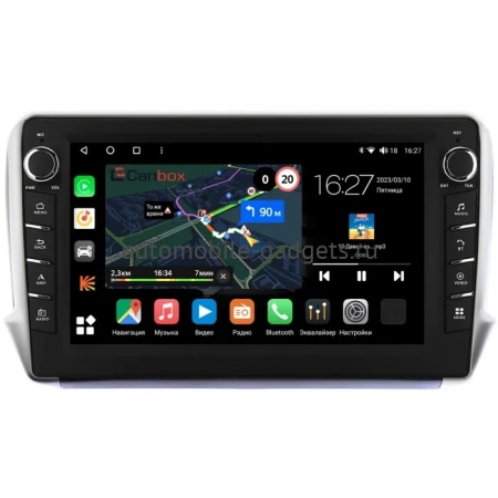 Штатная магнитола Canbox M-Line 7835-10-732 для Peugeot 208, 2008 2013-2019 на Android 10 (4G-SIM, 2/32, DSP, QLed) С крутилками