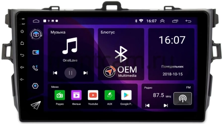 Toyota Corolla (E150) 2006-2013 (черная, без воздуховодов) Canbox RS9-9094 1.5/32 Android 10 (IPS, DSP, CarPlay)