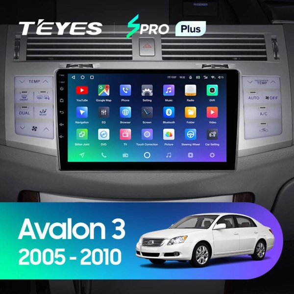 Штатное головное устройство Teyes SPRO PLUS 4/32 9 дюймов RM-9-0238 для Toyota Avalon 3 2005-2009 (серебристый) на Android 10 (4G-SIM, DSP, IPS)