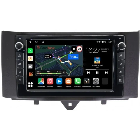 Штатная магнитола Canbox M-Line 7821-9251 для Smart Fortwo 2 2011-2015 на Android 10 (4G-SIM, 2/32, DSP, IPS) С крутилками
