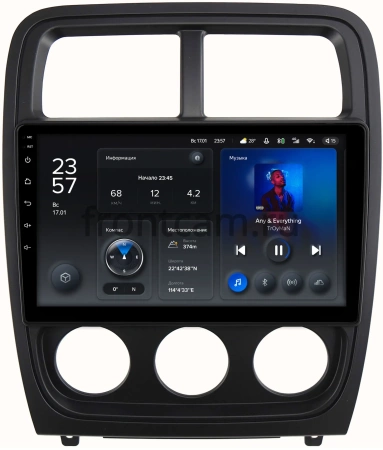 Штатное головное устройство Teyes X1 4G 4/64 9 дюймов RM-9-1115 для Dodge Caliber 2009-2013 на Android 10 (4G-SIM, DSP)