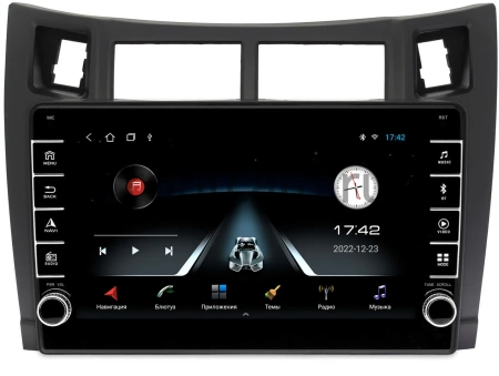 Штатная магнитола Toyota Vitz 2 (XP90), Yaris 2 2005-2012 (черная, матовая) Canbox BGT9-9122 2/32 Android 10 (IPS, DSP, CarPlay)
