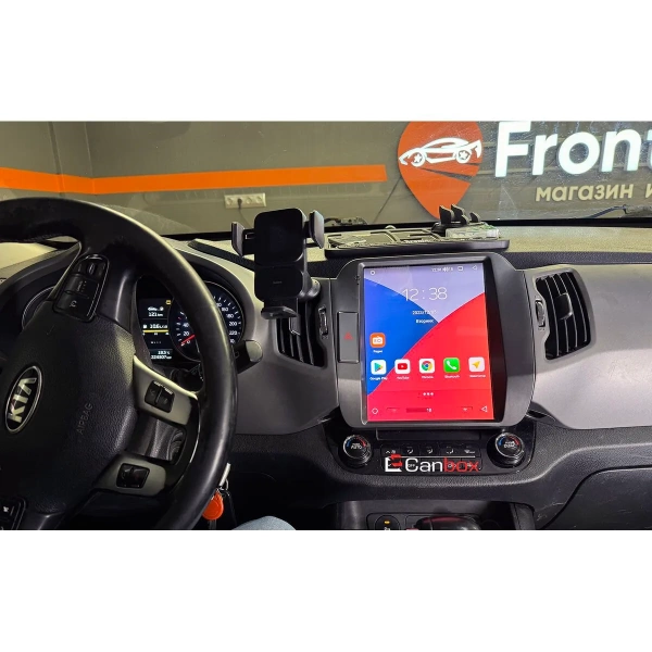 Штатное головное устройство Kia Sportage 3 2010-2016 (для авто без усилителя) Canbox H-Line (Tesla style) 9.7 дюймов 6/128 5627-1312-201 на Android 10 (4G-SIM, DSP, QLed)