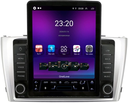 Штатная магнитола OEM GT095-9-3018 для Toyota Avensis 3 2008-2015 (серебро) на Android 10 (2/16, DSP, Tesla)