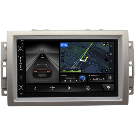 Магнитола в штатное место 2 din Dodge Caliber, Charger, Durango 2, Magnum 2003-2007 (серебро) Canbox H-Line 5513-RP-JPUN09S-83 на Android 10 (4G-SIM, 4/64, DSP, IPS)