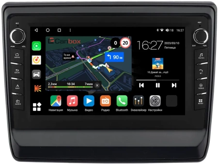 Isuzu D-Max 3, MU-X 2 2019-2024 (матовая, Тип 1) Canbox M-Line 7831-9-2600 на Android 10 (4G-SIM, 2/32, DSP, IPS) С крутилками