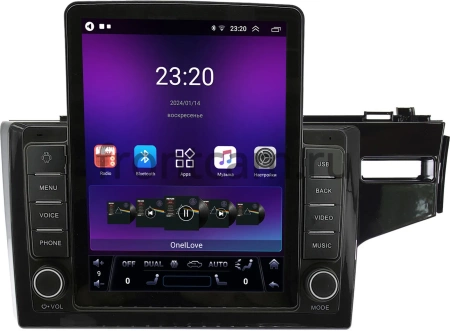 Штатная магнитола Honda Fit 3 2013-2020 (глянцевая, правый руль) OEM GT095-10-508 на Android 10 (2/16, DSP, Tesla)