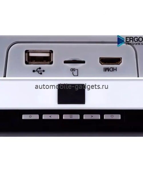 Автомобильный потолочный монитор 15.6" со встроенным медиаплеером ERGO ER15S (FullHD 1920x1080)