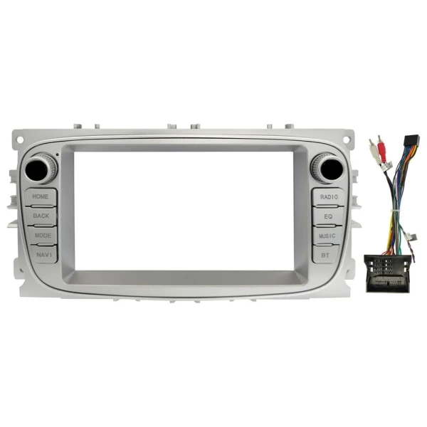 Магнитола в штатное место 2 din Ford Focus 2, C-MAX, Mondeo 4, S-MAX, Galaxy 2, Tourneo Connect 2006-2015 (серебристый) Canbox 1.5/32 на Android 10 (RS7-RP-2051-486) (IPS, DSP, CarPlay)