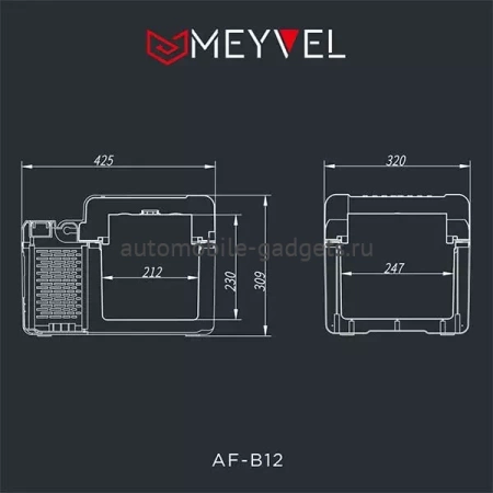 Meyvel AF-B12 Компрессорный автохолодильник 12/24/220В