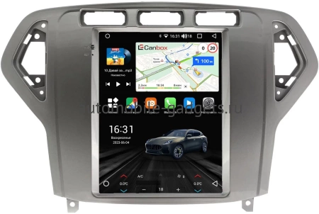 Штатное головное устройство Ford Mondeo 4 2006-2010 (серая, для авто с климат-контролем) Canbox H-Line (Tesla style) 9.7 дюймов 4/32 5621-1312-90 на Android 10 (4G-SIM, DSP, QLed)