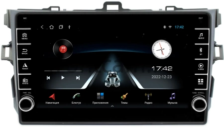 Toyota Corolla (E150) 2006-2013 (серая, без воздуховодов) Canbox BGT9-9038 2/32 Android 10 (IPS, DSP, CarPlay)