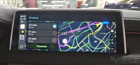 Блок активации CarPlay и Android Auto с навигацией для BMW X6 (F16) 2014—2019 с системой NBT - NaviPilot CarPlay OEM BOX