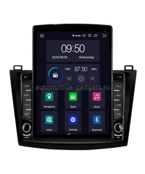 Carmedia OL-9507-12-D ("Тесла-стиль") магнитола для Mazda 3 (BL) 2009-2013 на Android 10 с 4Гб и DSP