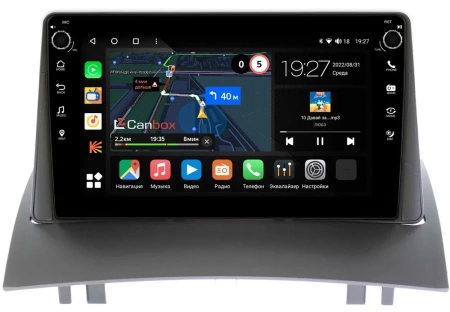 Штатная магнитола Canbox M-Line 7801-9231 для Renault Megane 2 2002-2009 на Android 10 (4G-SIM, 2/32, DSP, IPS) С крутилками
