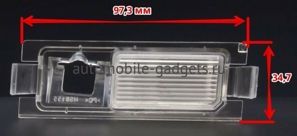 Камера заднего вида 4 LED 140 градусов cam-020 для Hyundai Solaris Hatchback 12+ / KIA Rio Hatchback, Ceed 2012+