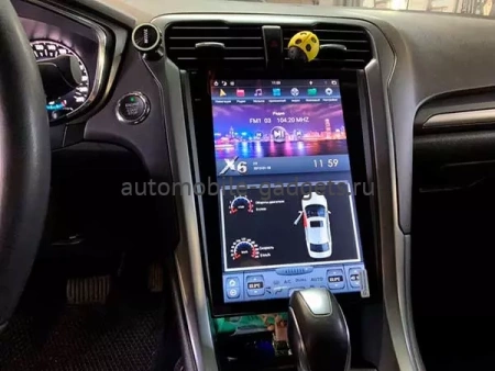 Carmedia ZF-1201A-Q6 ("Тесла-Стиль") магнитола 12.1" для Ford Mondeo 5 2014-2019 (климат, без SYNC) на Android 11, 8GB, DSP, 4G