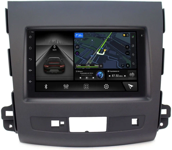 Магнитола в штатное место 2 din Citroen C-Crosser 2007-2013 Canbox L-Line 4476-RP-MMOTBN-84 на Android 10 (4G-SIM, 3/32, TS18, DSP, IPS)