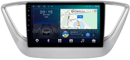 Hyundai Solaris 2 2017-2024 (серебряная) Canbox M-Line 4544-9039 на Android 10 (4G-SIM, 2/32, DSP, QLed)