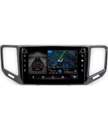 Штатная магнитола Volkswagen Teramont 2017-2022 (глянцевая) Canbox M-Line 7805-10-054 на Android 10 (4G-SIM, 2/32, DSP, QLed) С крутилками