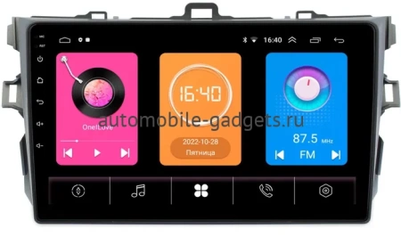 Штатная магнитола Toyota Corolla (E150) 2006-2013 (серая, без воздуховодов) OEM RS9-9038 на Android 10