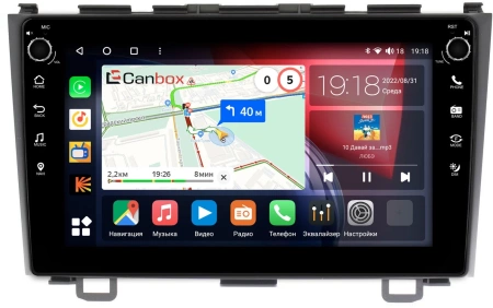 Штатная магнитола Honda CR-V 3 2006-2012 Canbox M-Line 7801-9008 на Android 10 (4G-SIM, 2/32, DSP, IPS) С крутилками