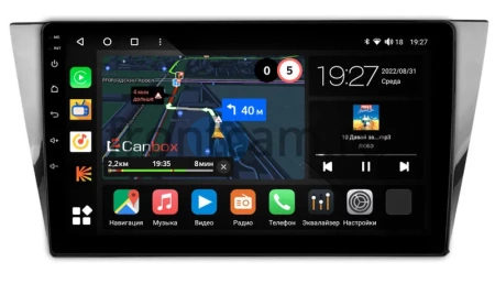 Штатная магнитола Volkswagen Bora 3 2016-2022 Canbox M-Line 4543-10-2590 на Android 10 (4G-SIM, 2/32, DSP, QLed)