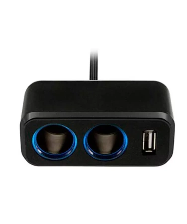 Разветвитель Neoline SL-211 на 2 розетки 1 USB с кабелем