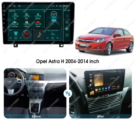 Carmedia SF-9304-PH-9009-6128-2K-TS20 (вместо бортового компьютера) штатная магнитола для Opel Astra H 2004-2015 на Android 13 c 6GB, DSP, 4G