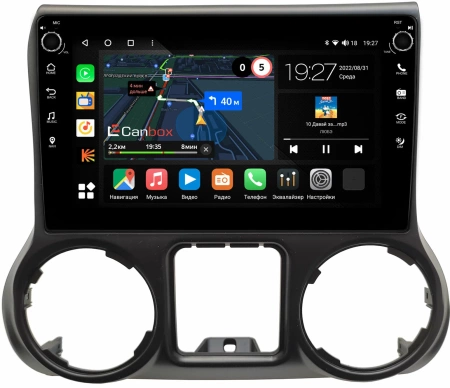 Jeep Wrangler 3 (JK) 2014-2018 Canbox M-Line 7805-10-0010 на Android 10 (4G-SIM, 2/32, DSP, QLed) С крутилками