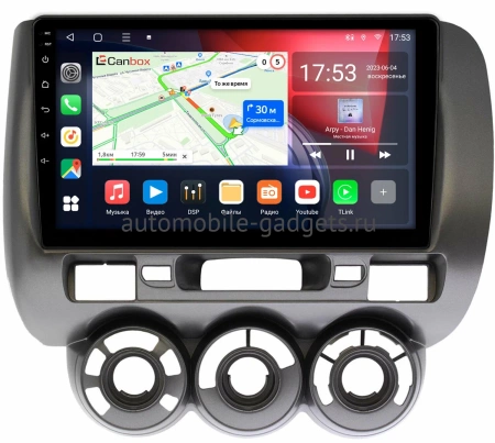 Штатная магнитола Canbox L-Line 4169-9187 для Honda Fit 2001-2008 (авто без климат-контроля) на Android 10 (4G-SIM, 2/32, TS18, DSP, QLed)