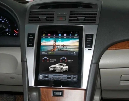 Carmedia ZF-1033-Q6 ("Тесла-стиль") штатная магнитола для Toyota Camry v40 (2006-2011) на Android 11 c 8GB, DSP, 4G 