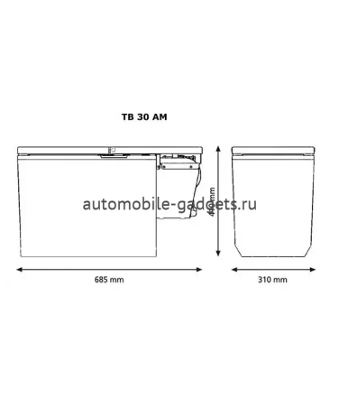 Компрессорный холодильник (встраиваемый) Indel B TB30AM (31л) для Mercedes-Benz Actros MP4