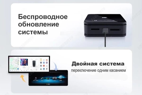 Kuberg DUDU MKD-8128-С3 Мультимедиа блок для автомобтлей со штатным USB CarPlay на Android 15, 4G SIM-слот [8/128 ГБ]