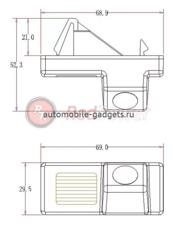 Камера заднего вида для TOYOTA Land Cruiser 100 (1998-2007), Land Cruiser Prado 120 (2002-2009) с запаской под днищем RedPower TOY169P Premium