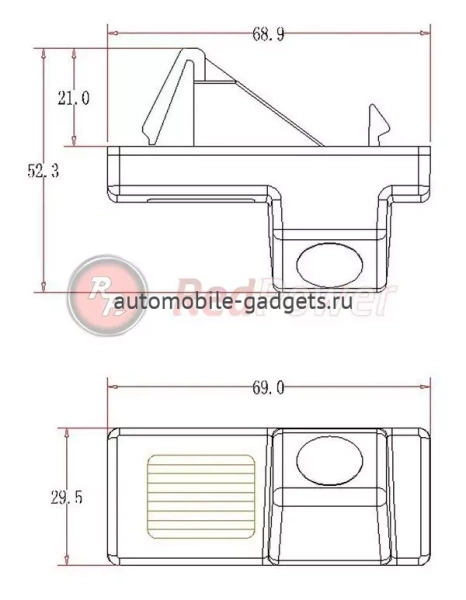 Камера заднего вида для TOYOTA Land Cruiser 100 (1998-2007), Land Cruiser Prado 120 (2002-2009) с запаской под днищем RedPower TOY169P Premium Камера заднего вида для TOYOTA Land Cruiser 100 (1998-2007), Land Cruiser Prado 120 (2002-2009) с запаской под днищем RedPower TOY169P Premium