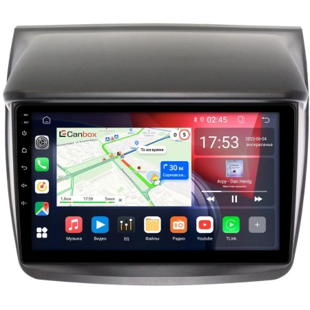 Штатная магнитола Canbox RS9-9057 для Mitsubishi L200 4, Pajero Sport 2 2008-2016 1.5/32 Android 10 (IPS, DSP, CarPlay)