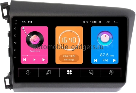Honda Civic 9 4D 2011-2015 (левый руль, седан) OEM RK9-9166 на Android 10 (CarPlay, AHD, 1/32) Honda Civic 9 4D 2011-2015 (левый руль, седан) OEM RK9-9166 на Android 10 (CarPlay, AHD, 1/32)