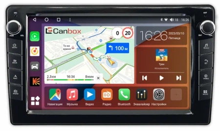 Штатная магнитола Canbox H-Line 7823-9-1940 для Saab 9-3 2007-2014 на Android 10 (4G-SIM, 4/64, DSP, IPS) С крутилками