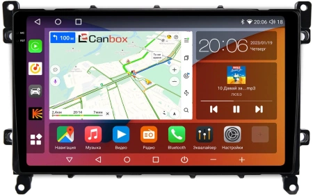 Штатная магнитола Toyota Prius 4 (XW50) 2018-2023 Canbox H-Line 2K 4180-9-TO380N на Android 10 (4G-SIM, 4/32, DSP, QLed)