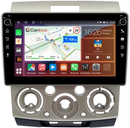 Штатная магнитола Ford Ranger 2 2006-2011 (бронза) Canbox M-Line 7801-9-417 на Android 10 (4G-SIM, 2/32, DSP, IPS) С крутилками