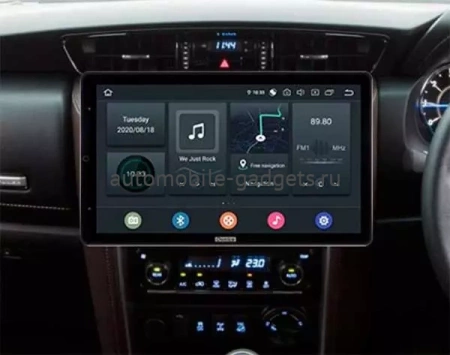 Carmedia OL-9699-2D-RLX (вертикально-поворотный экран) магнитола для Toyota Fortuner 2015+ на Android 10 с 4Гб, DSP