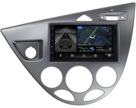 Магнитола в штатное место 2 din Ford Focus 1998-2005 (серебро) Canbox L-Line 4476-RP-11-549-239 на Android 10 (4G-SIM, 3/32, TS18, DSP, IPS)