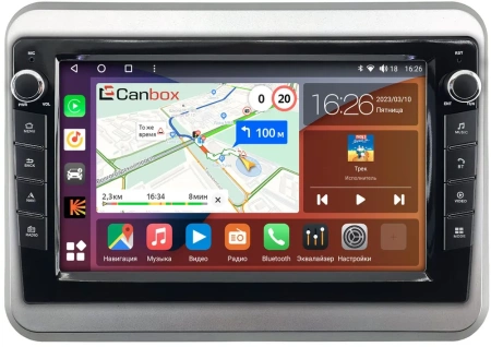Штатная магнитола Canbox H-Line 7824-9-1739 для Suzuki Spacia 2 2017-2024 на Android 10 (4G-SIM, 6/128, DSP, IPS) С крутилками