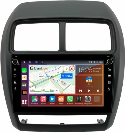 Mitsubishi ASX, Outlander Sport, RVR 3 2015-2024 Canbox H-Line 7802-9-1162 на Android 10 (4G-SIM, 4/32, DSP, IPS) С крутилками