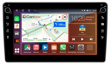 Штатная магнитола Kia Sorento 2002-2006 Canbox H-Line 7802-9-1450 Android 10 (4G-SIM, 4/32, DSP, IPS) С крутилками