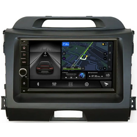Магнитола в штатное место 2 din Kia Sportage III 2010-2016 Canbox H-Line 5603-RP-KISGB-52 на Android 10 (4G-SIM, 4/64, DSP, IPS) С крутилкой