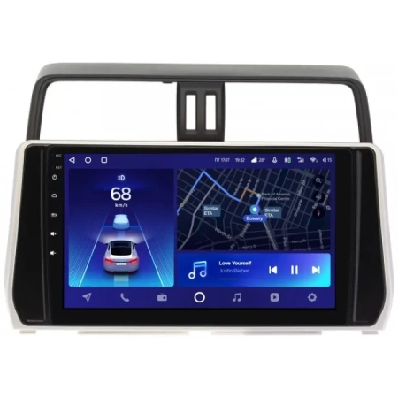 Штатное головное устройство Toyota Land Cruiser Prado 150 2017-2024 (серебренная) Teyes X1 4G 4/32 10 дюймов RM-1058 на Android 10 (4G-SIM, DSP) (для авто с 4 камерами)