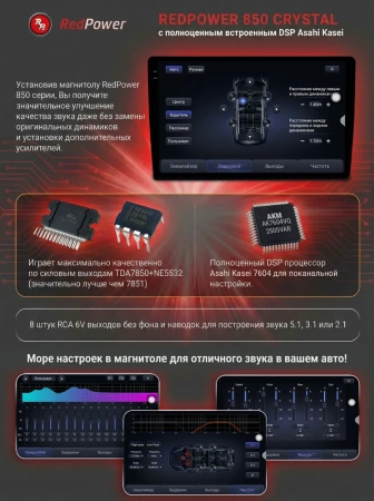 RedPower 85004PRO штатная магнитола для Volkswagen / Skoda на Android 14 с 8GB, DSP, 4G