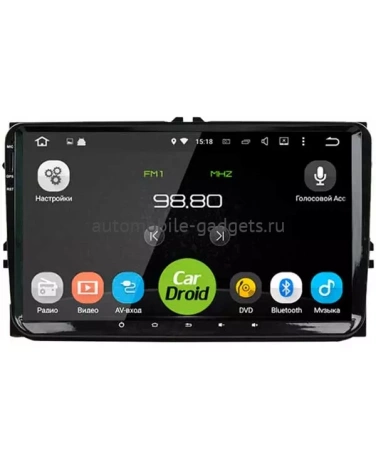 Roximo CarDroid RD-3721D штатная магнитола для Volkswagen, Skoda, Seat на Android 10 с 4GB, DSP